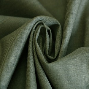 Army Green Wool/Polyester Fabric Worsted Smooth Wool Fabric For Suits