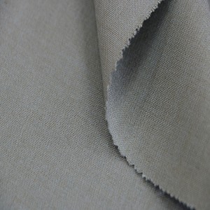 Gray Wool/Polyester Worsted Fabric Yarn Dyed Woven Wool Fabric