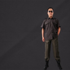 100% poliester, temno siva navadna tkanina za uniforme za delovna oblačila